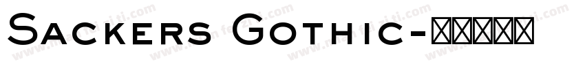 Sackers Gothic字体转换